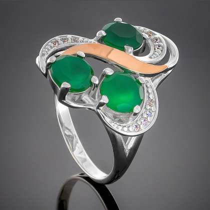 Перстень 246 альпініт зелений Rh Timofeev