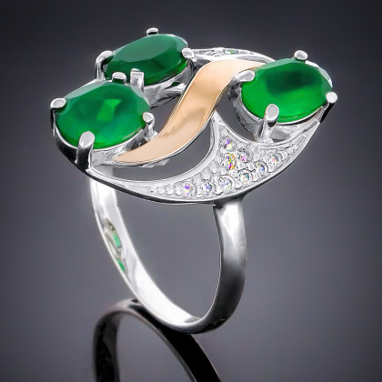 Перстень 248 альпініт зелений Rh Timofeev