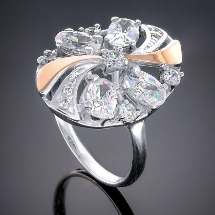 Перстень 249 цирконій білий Timofeev