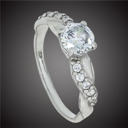 Перстень 655 цирконій білий Rh Timofeev