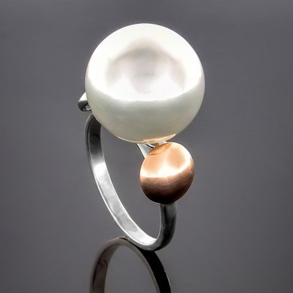 Перстень 265 перлина біла Timofeev