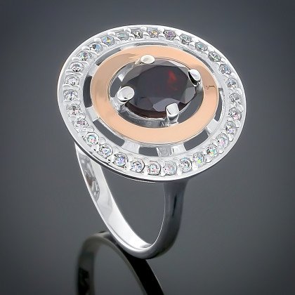 Перстень 272 альпініт червоний Rh Timofeev