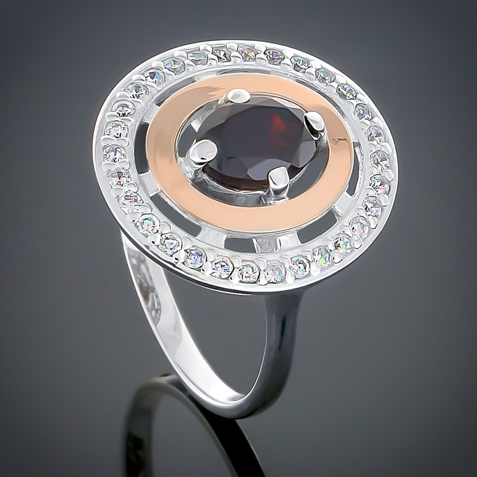 Перстень 272 альпініт червоний Rh Timofeev