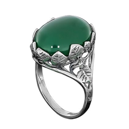 Перстень 657 агат зелений Timofeev