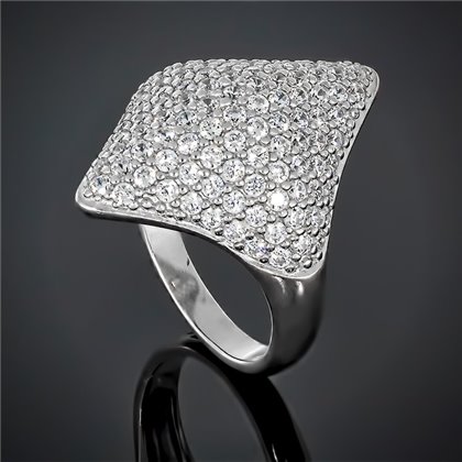 Перстень 658 цирконій білий Rh Timofeev