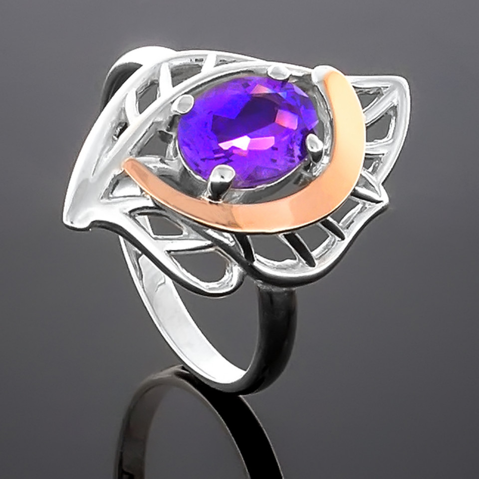 Перстень 281 аметист Timofeev