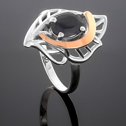 Перстень 281 цирконій чорний Timofeev