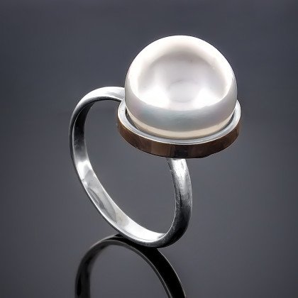 Перстень 287 перлина біла Timofeev