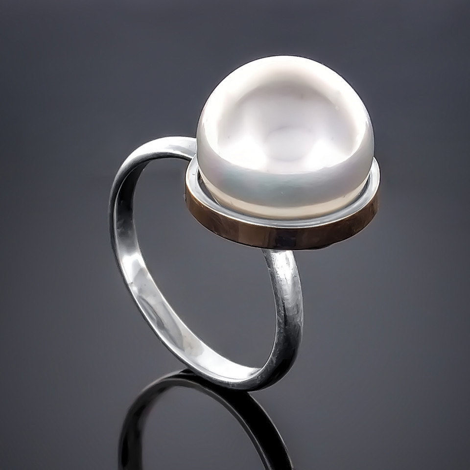 Перстень 287 перлина біла Timofeev