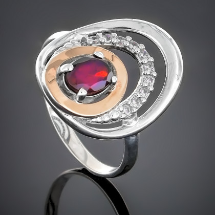 Перстень 290 альпініт червоний Rh Timofeev