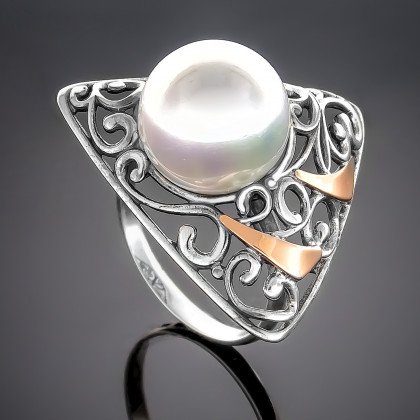 Перстень 292 перлина біла Timofeev