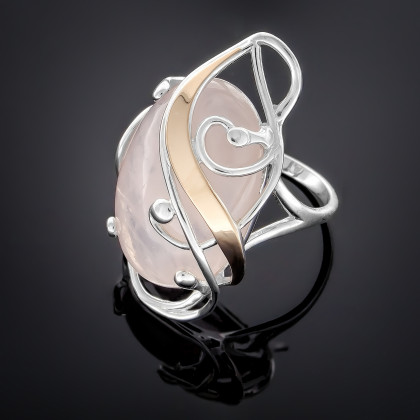 Перстень 295 янтарь жовтий імітація Rh Timofeev