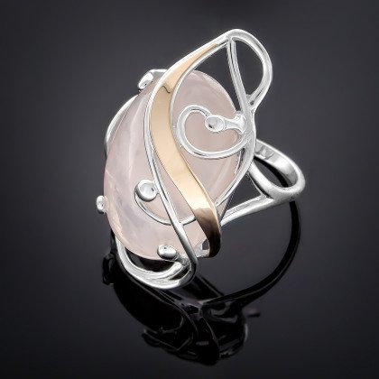 Перстень 295 янтарь жовтий імітація Rh Timofeev