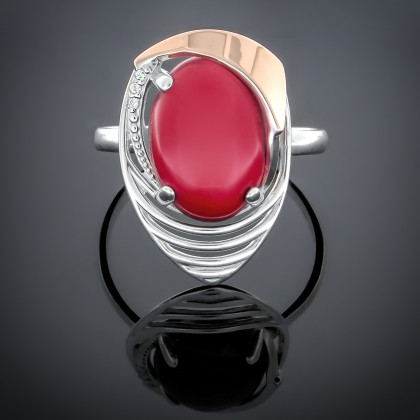 Перстень 307 яшма імітація Rh Timofeev 2