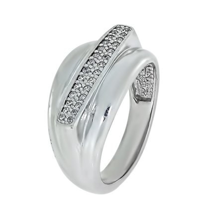 Перстень 689 цирконій білий Rh Timofeev