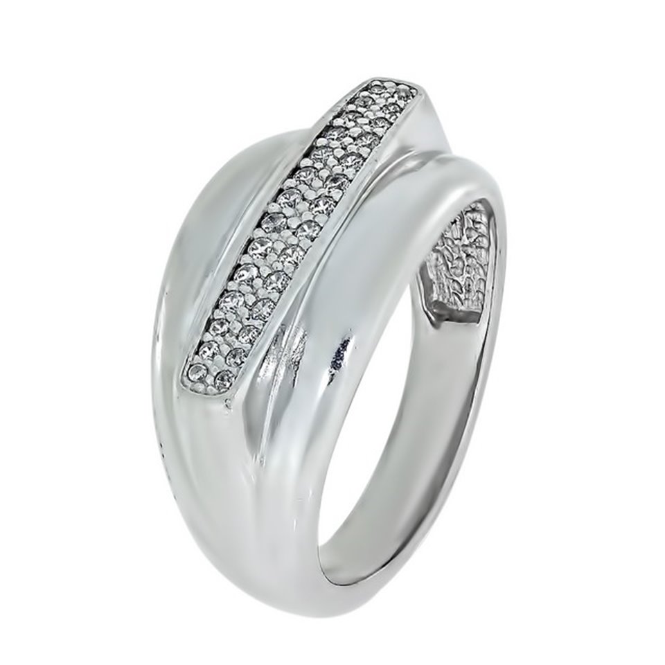 Перстень 689 цирконій білий Rh Timofeev
