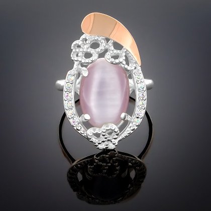 Перстень 318 місячний камінь Timofeev