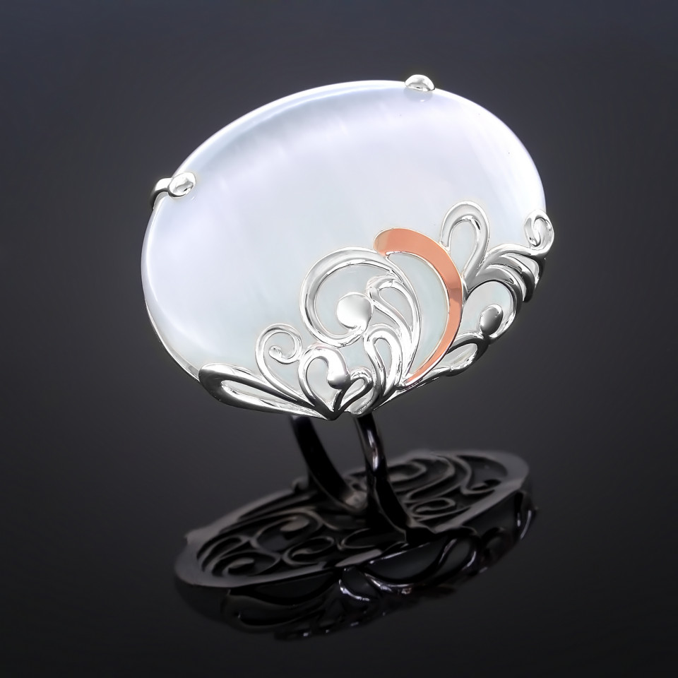 Перстень 321 агат полосатий Rh Timofeev