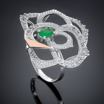 Перстень 336 альпініт зелений Timofeev