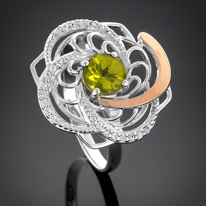 Перстень 349 альпініт зелений Rh Timofeev 2