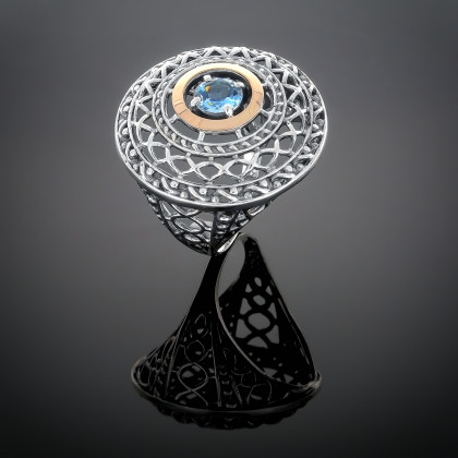 Перстень 352 альпініт блакитний Timofeev