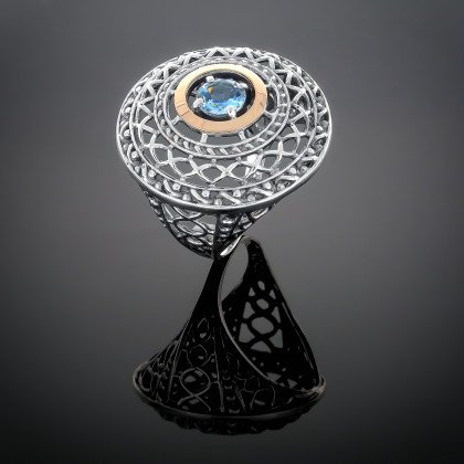 Перстень 352 альпініт блакитний Timofeev