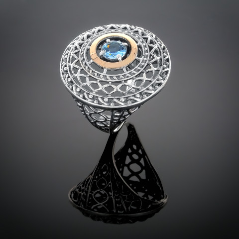 Перстень 352 альпініт блакитний Timofeev