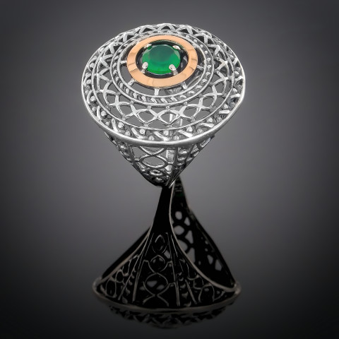 Перстень 352 альпініт зелений Timofeev