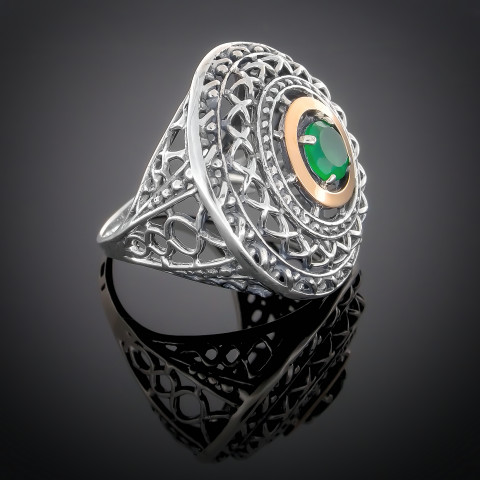 Перстень 352 альпініт зелений Timofeev