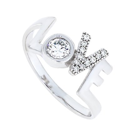 Перстень 841 цирконій білий Rh Timofeev