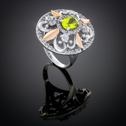 Перстень 366 альпініт зелений Timofeev 2