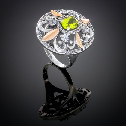 Перстень 366 альпініт зелений Timofeev 2