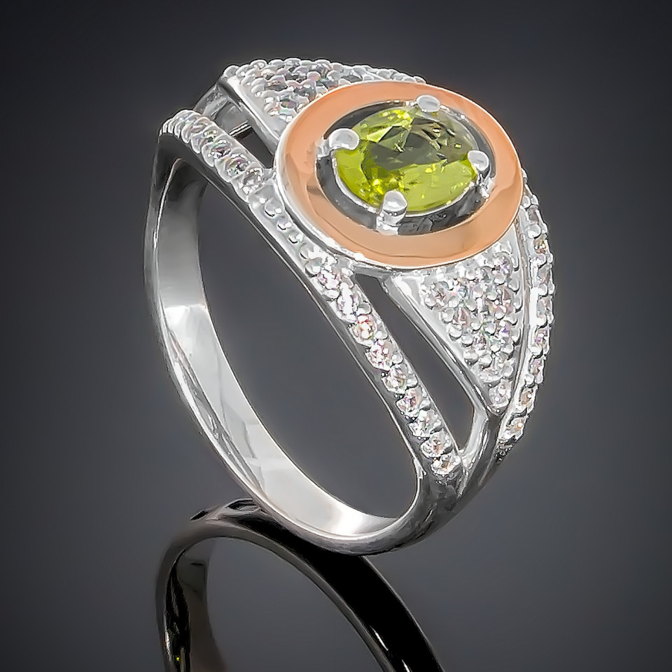 Перстень 368 агат зелений Rh Timofeev