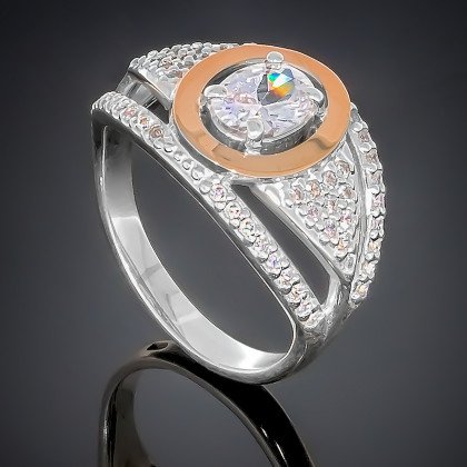 Перстень 368 цирконій білий Timofeev