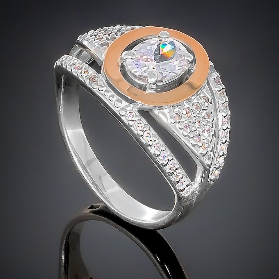 Перстень 368 цирконій білий Timofeev