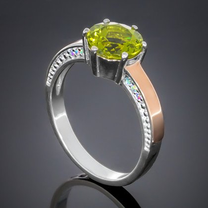 Перстень 370 альпініт зелений Rh Timofeev 2