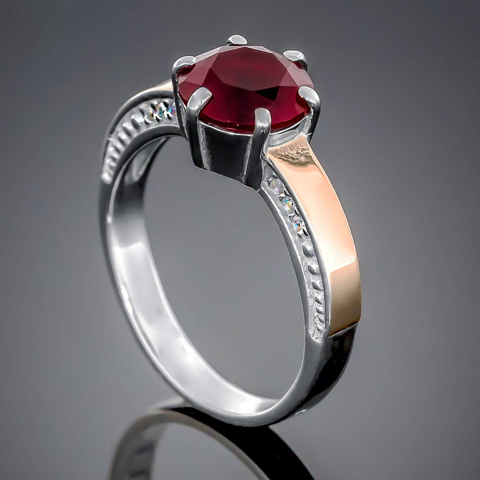 Перстень 370 гранат Rh Timofeev