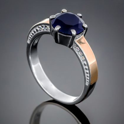 Перстень 370 кварц океан Rh Timofeev 2