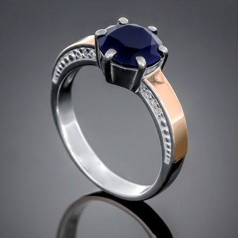 Перстень 370 кварц океан Rh Timofeev