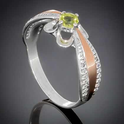 Перстень 371 альпініт зелений Rh Timofeev