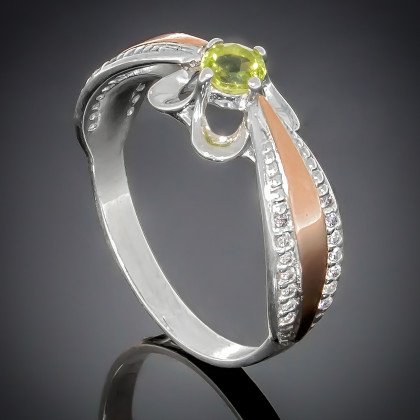 Перстень 371 альпініт зелений Rh Timofeev