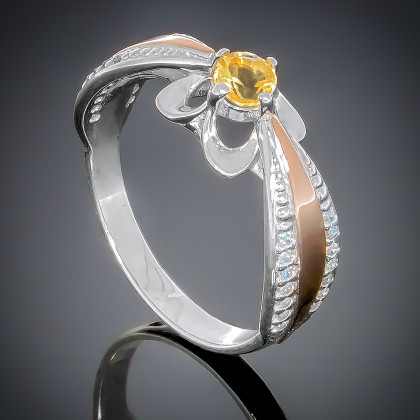 Перстень 371 цитрин Rh Timofeev