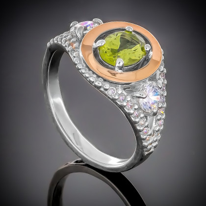 Перстень 373 альпініт зелений Rh Timofeev 2