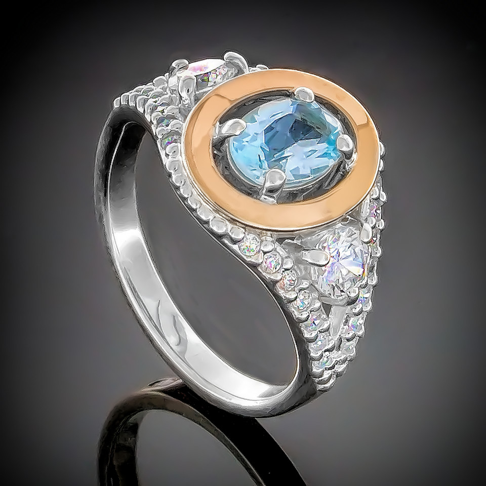 Перстень 373 альпініт синій Rh Timofeev