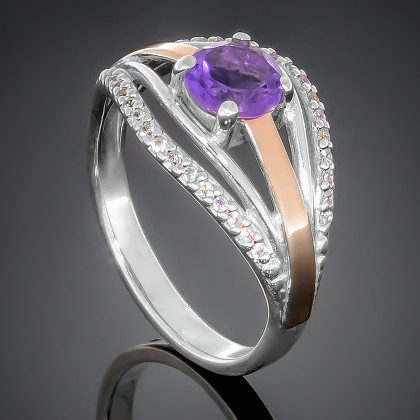 Перстень 377 аметист Timofeev