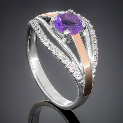 Перстень 377 аметист Timofeev