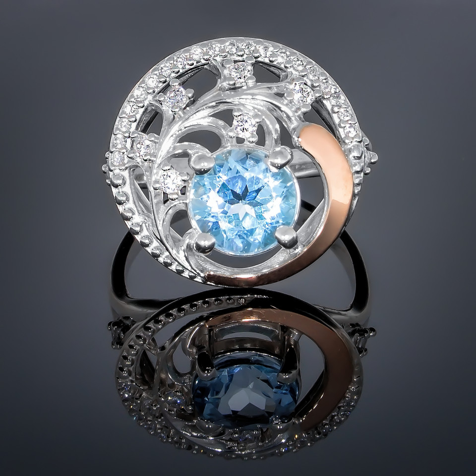 Перстень 378 альпініт блакитний Timofeev