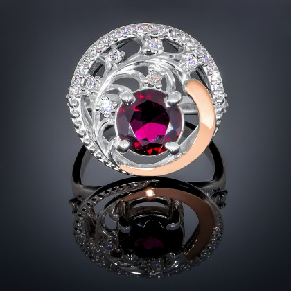 Перстень 378 гранат Timofeev