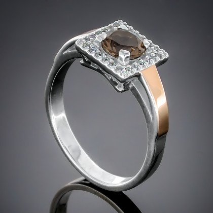 Перстень 380 альпініт коричневий Rh Timofeev