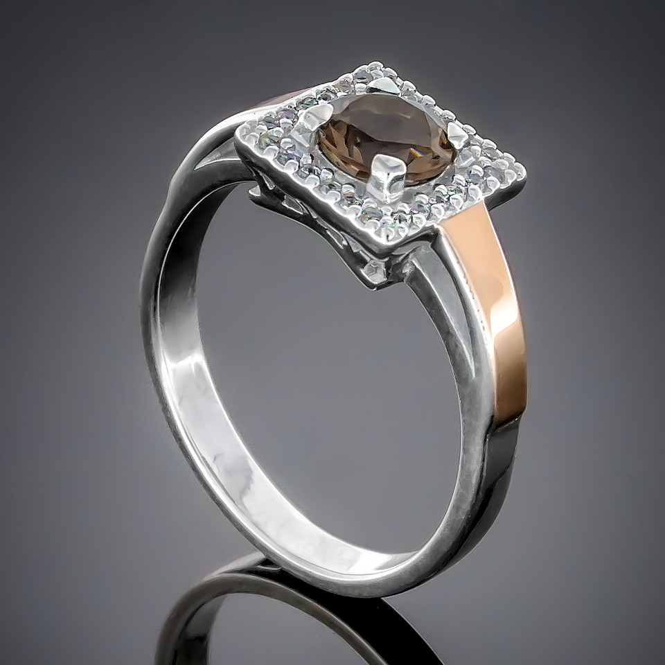 Перстень 380 альпініт коричневий Rh Timofeev